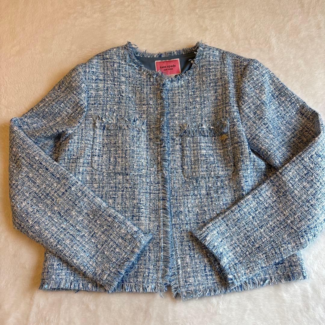 ☆美品☆ 【ケイトスペード】　セットアップ　ツイード　ブルー　160