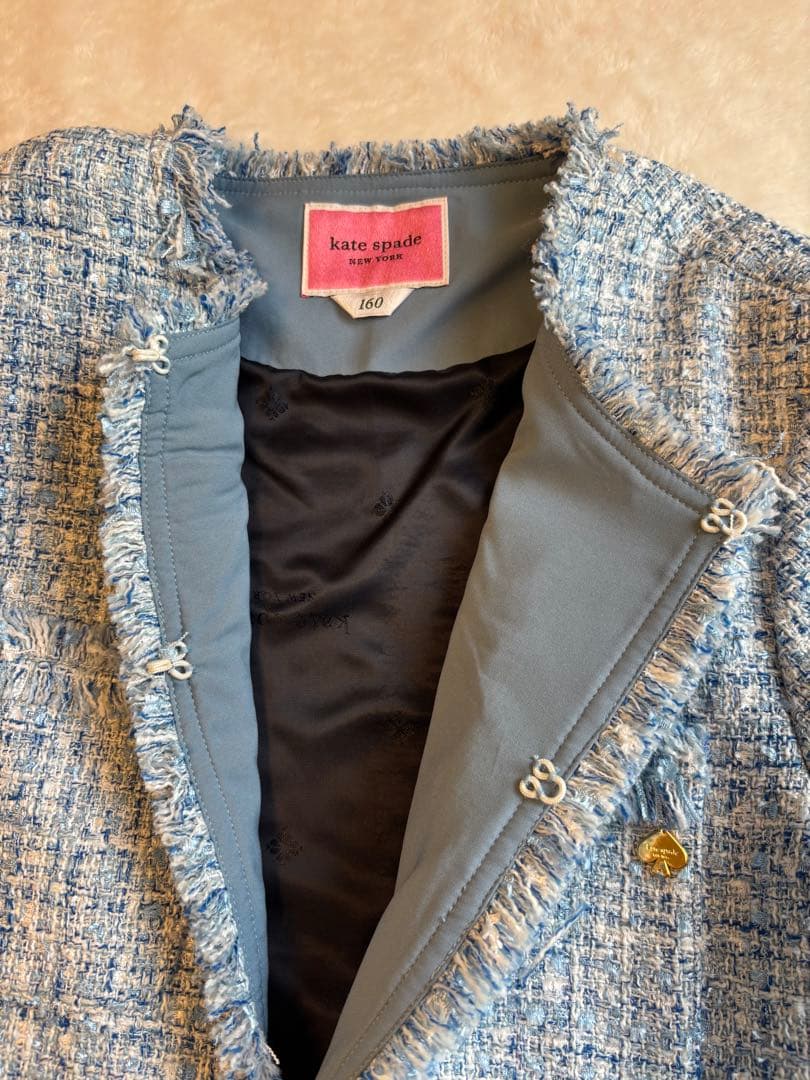 ☆美品☆ 【ケイトスペード】　セットアップ　ツイード　ブルー　160