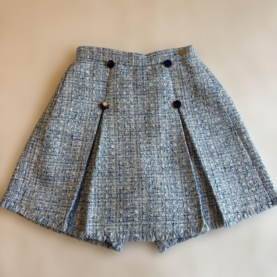 ☆美品☆ 【ケイトスペード】　セットアップ　ツイード　ブルー　160