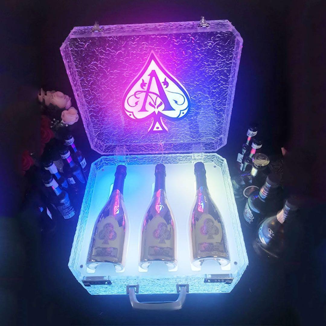 ボトルケース　LED　アルマンド アタッシュケース ディスプレイ シャンパン