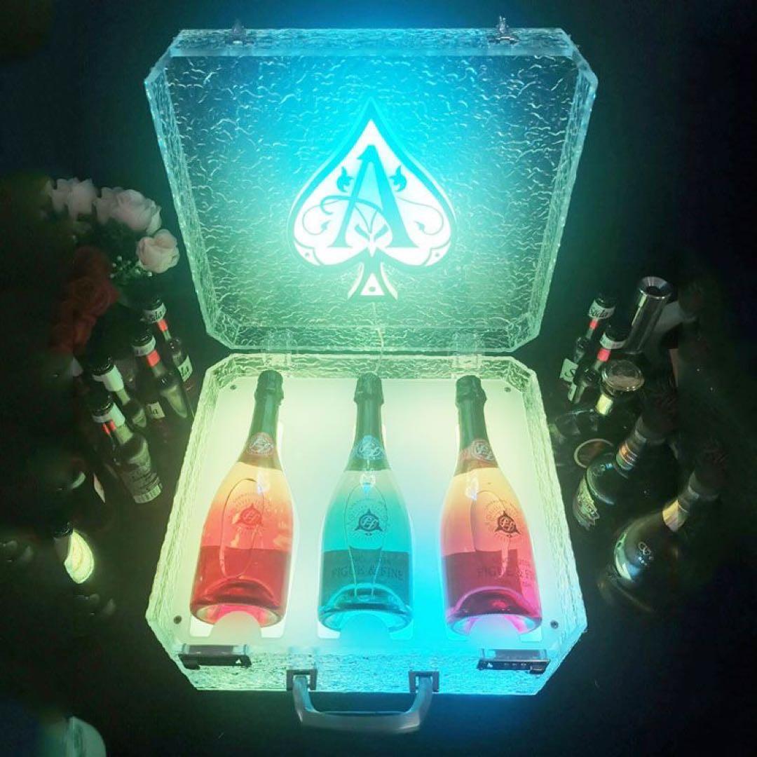 ボトルケース　LED　アルマンド アタッシュケース ディスプレイ シャンパン