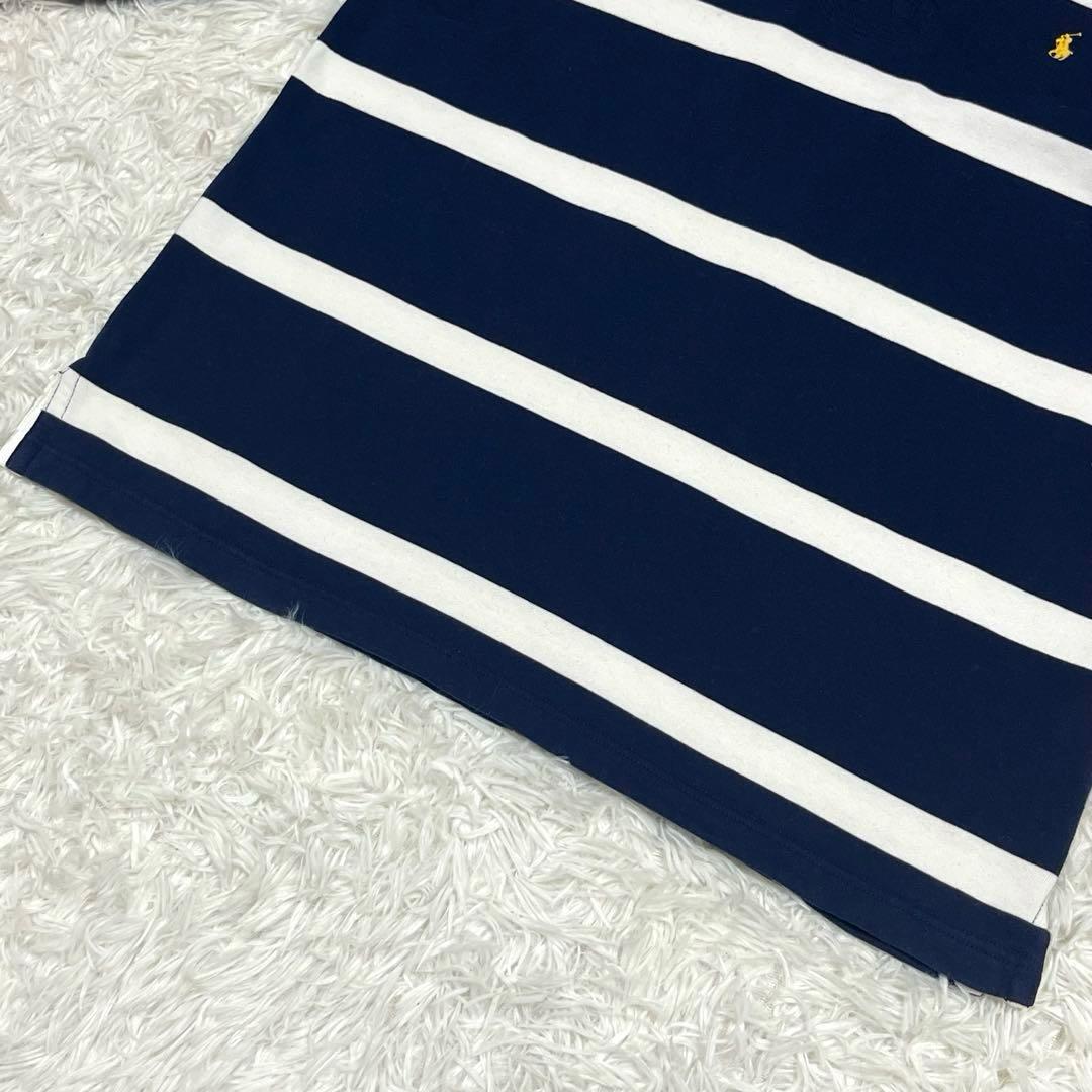 ラルフローレン 現行QRタグ ラガーシャツボーダー 大きいサイズXL 裏起毛