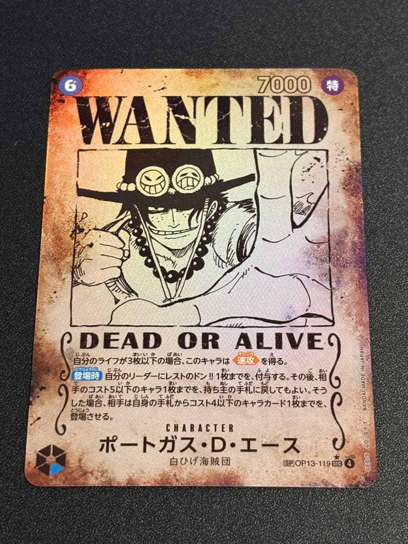 ポートガス・D・エース：手配書 SEC-SPC