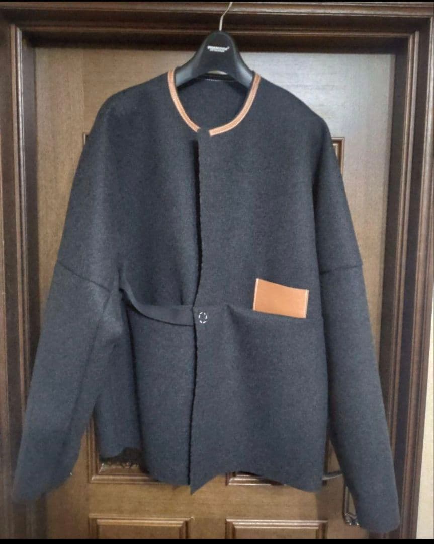 SUNSEA 23AW melton blousonノーカラージャケット