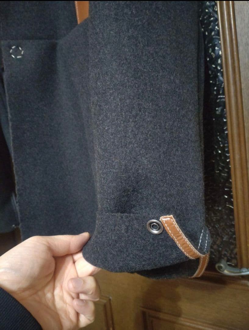 SUNSEA 23AW melton blousonノーカラージャケット