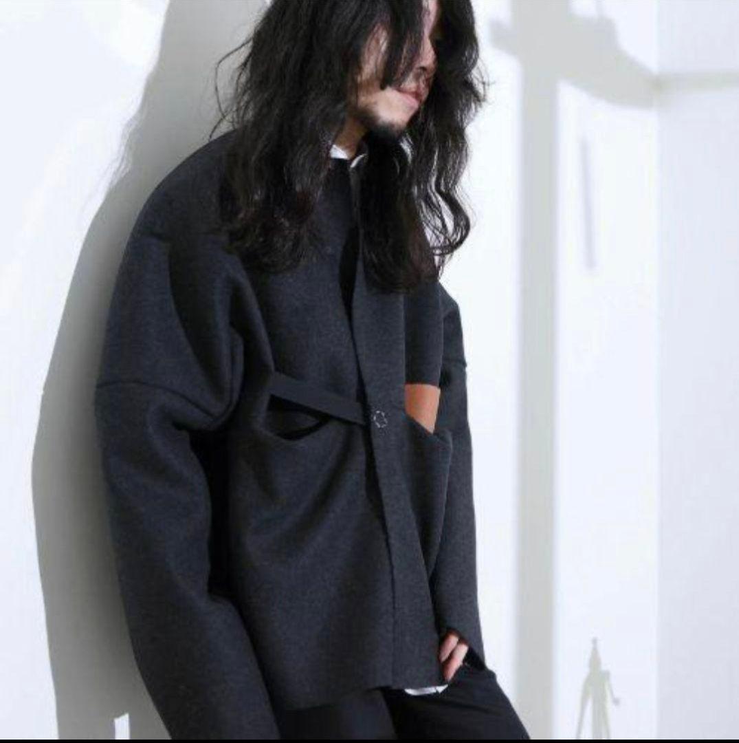 SUNSEA 23AW melton blousonノーカラージャケット