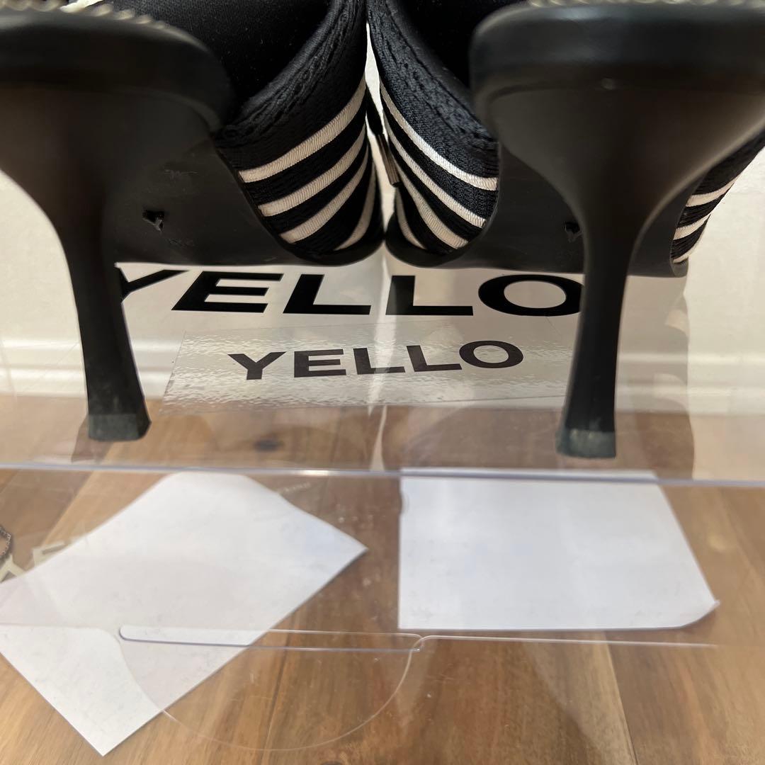 【超美品】YELLO ミュール　モノクロ　スニーカーミュール　2XL 26.5