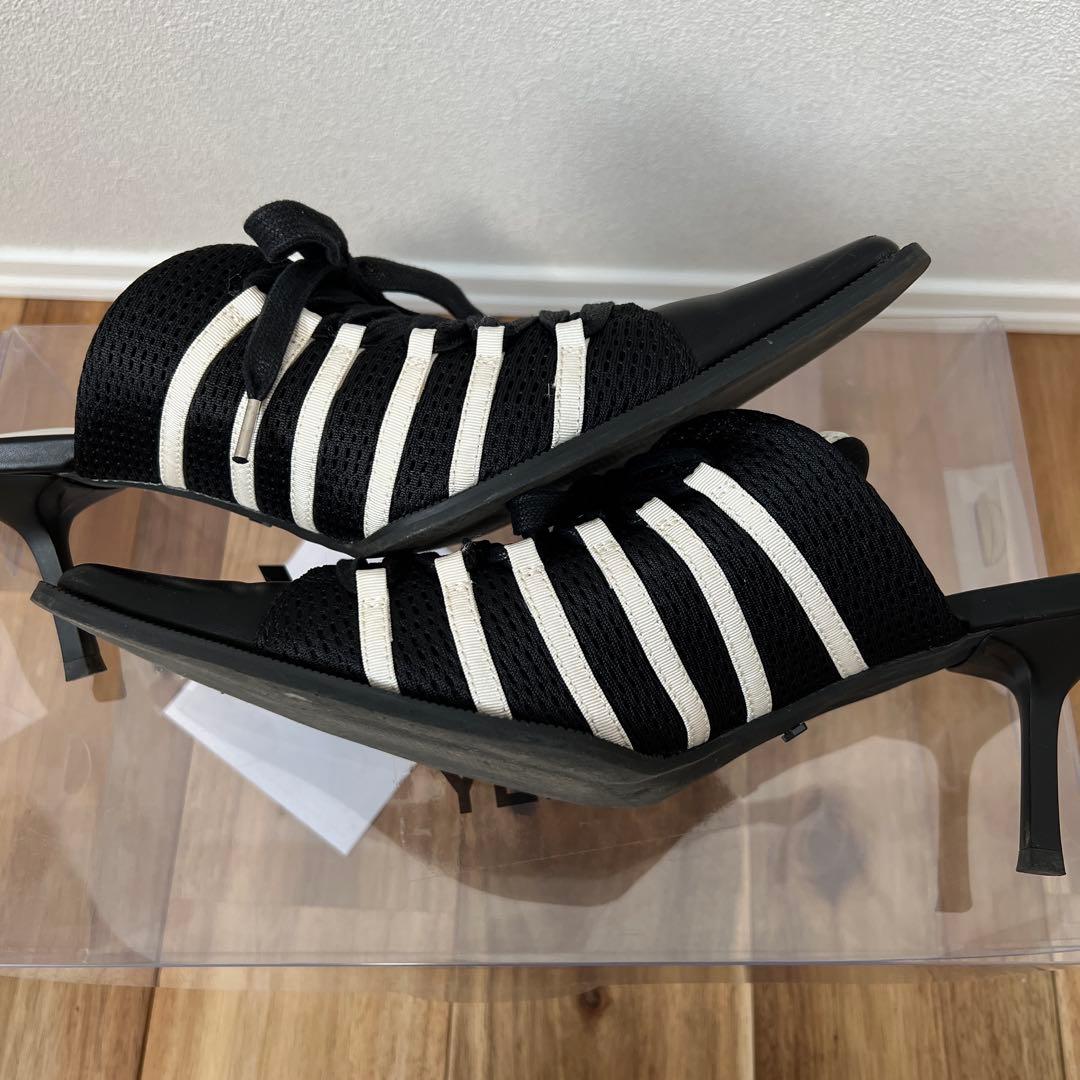 【超美品】YELLO ミュール　モノクロ　スニーカーミュール　2XL 26.5