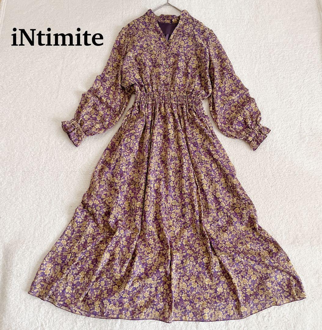 intimite アンティミテ カット ジャガード プリント ワンピース 総柄