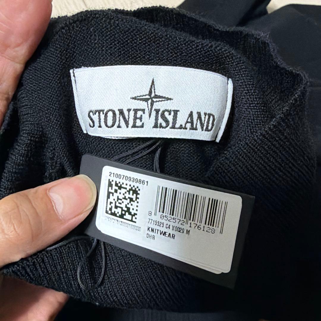 【新品】STONE ストーンアイランド　タートルニット　黒