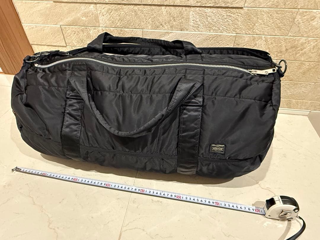 【値下げ】PORTERタンカー　ドラムバッグ大　ブラック