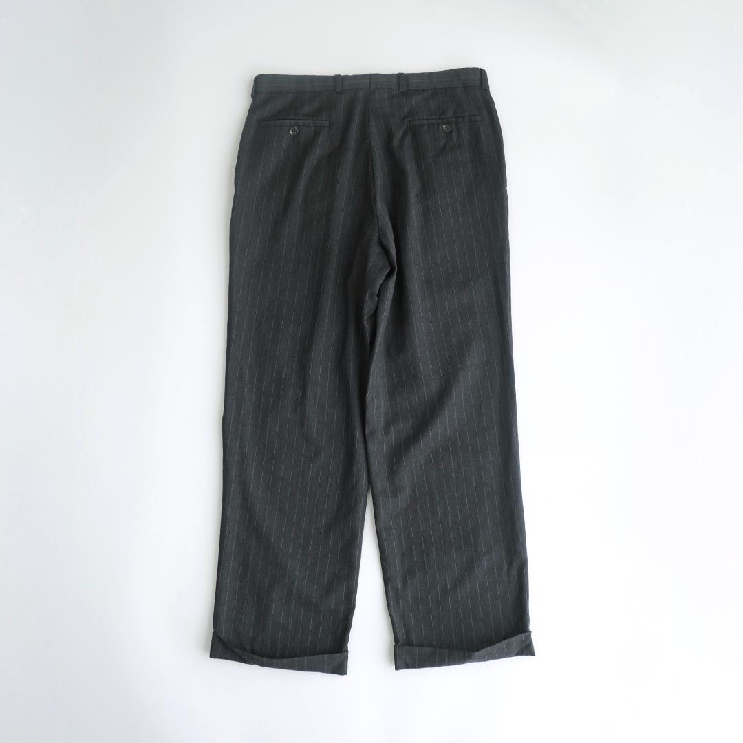 LAUREN RALPH LAUREN ツータックストライプスラックス