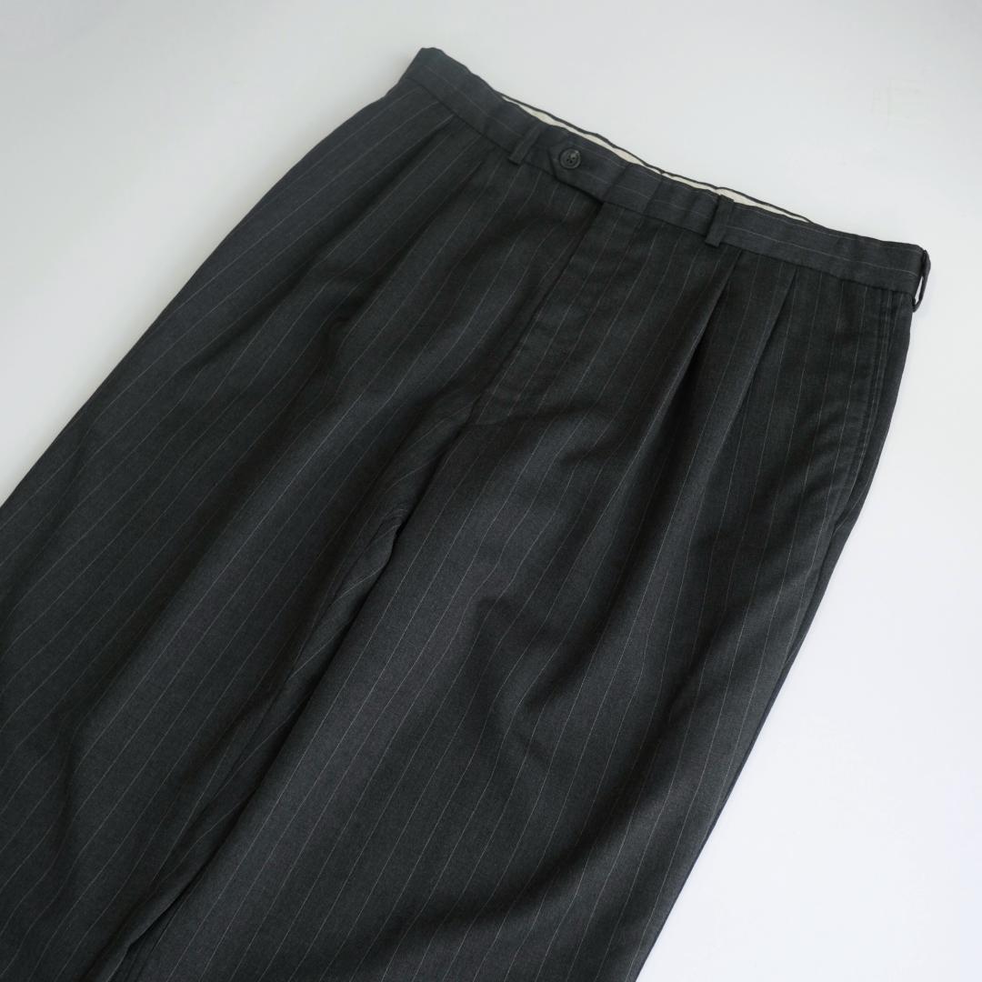 LAUREN RALPH LAUREN ツータックストライプスラックス