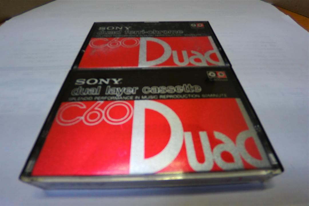 激レア／使用済内容消去済：SONYの高級Duadカセットテープ60分２ケース