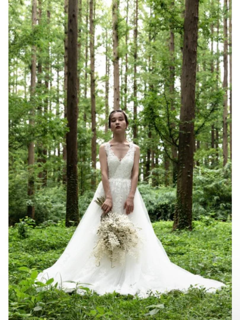 【美品】dress production 刺繍レース Aライン（W170）