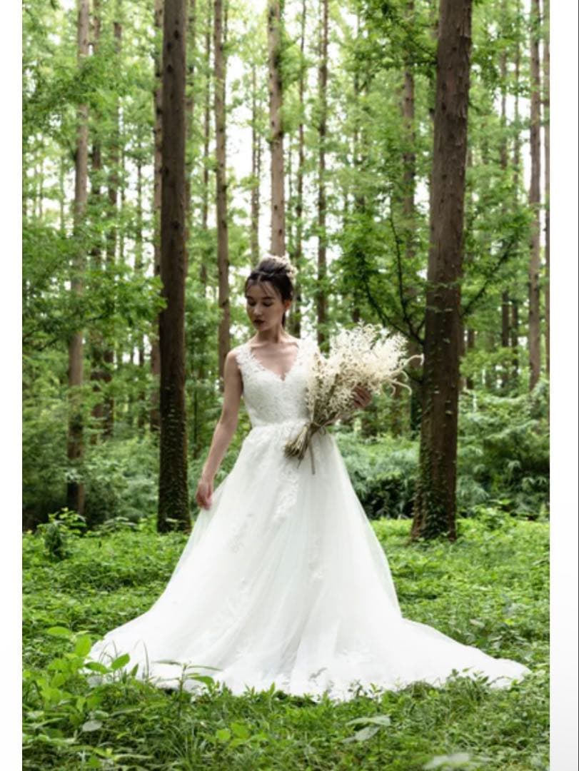 【美品】dress production 刺繍レース Aライン（W170）