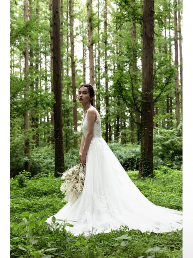 【美品】dress production 刺繍レース Aライン（W170）