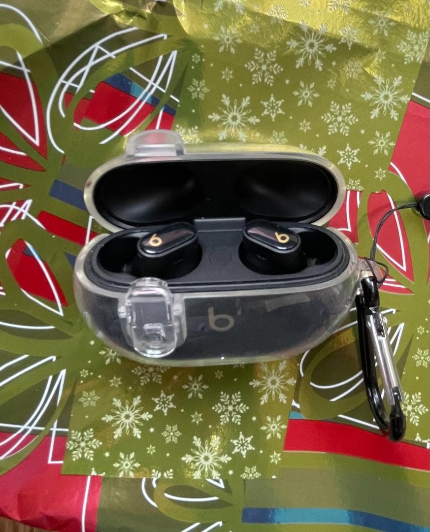 Beats Studio Buds＋黒 ・完動品・美品　オマケ→保護クリアケース