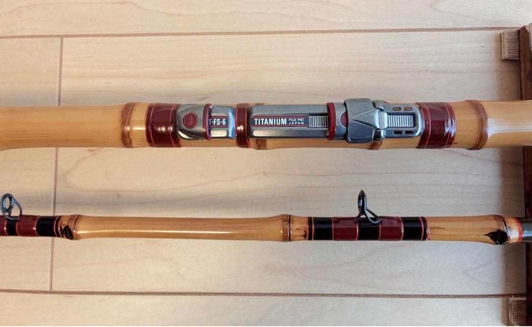 東甚作、カワハギ和竿、六尺五寸三分（198cm）、鯨穂