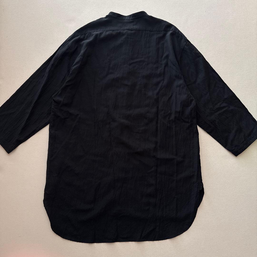 【美品】5W ファイブダブリュー ゴワット ノーカラーシャツ　ブラック　サイズ3