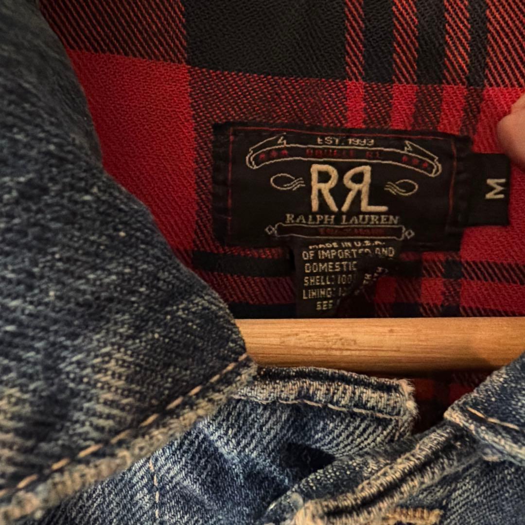 90s RRL 三つ星　デニムジャケット　ヴィンテージ　ラルフローレン