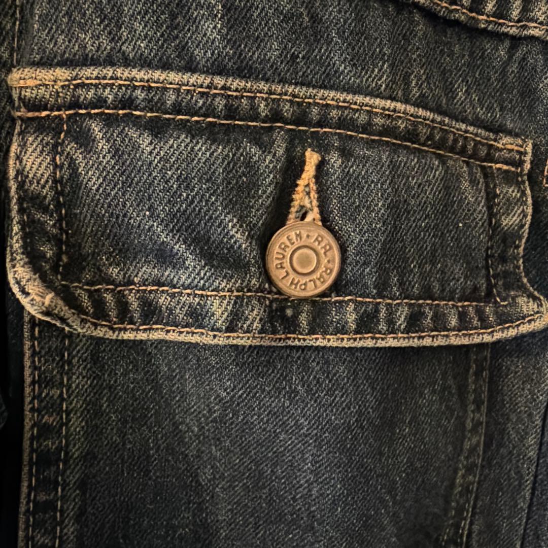 90s RRL 三つ星　デニムジャケット　ヴィンテージ　ラルフローレン
