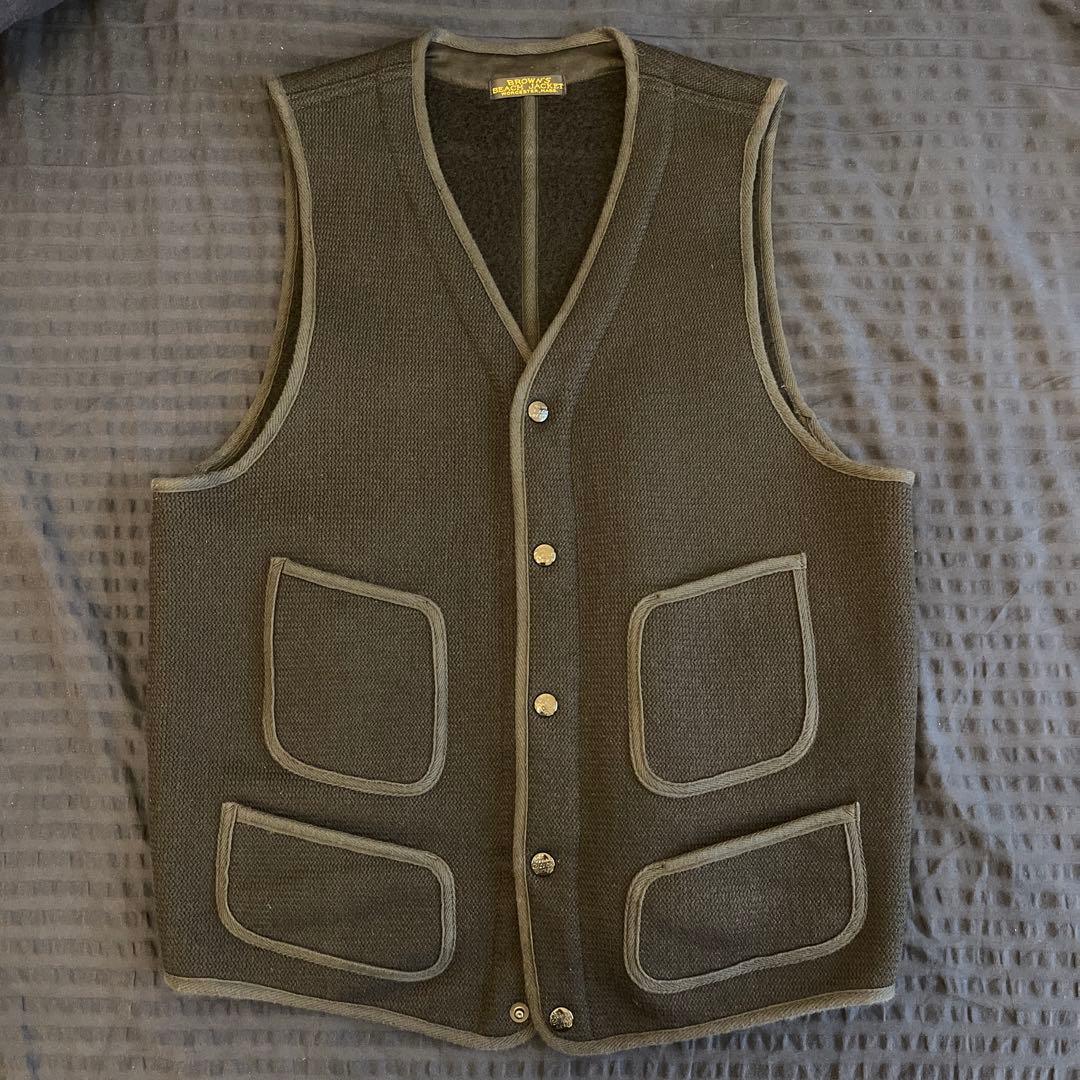BROWN’S BEACH JACKET ベスト ブラック サイズ40
