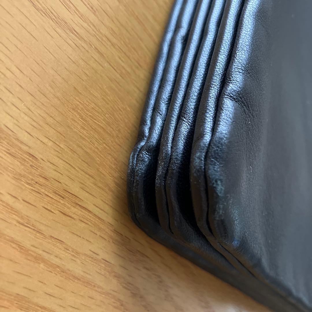 CELINE トリオ　ラージ　ブラック　レザー ショルダーバッグ