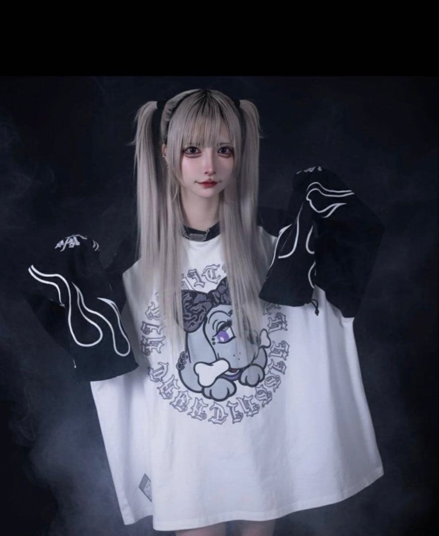 【新品未開封】KRY×GALFY 大萌袖ロングTシャツ ブラックホワイト 1枚