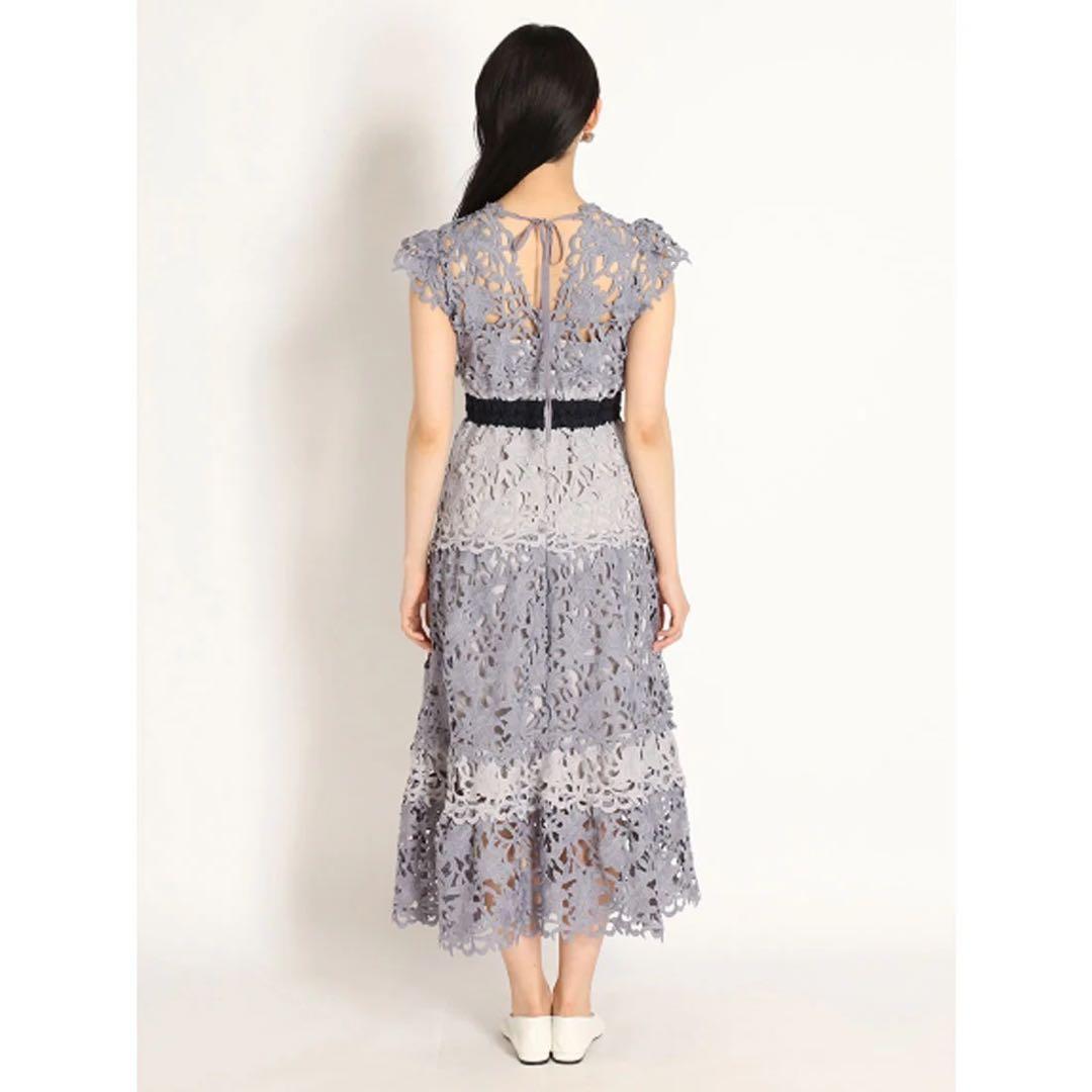 スナイデル SNIDEL カラーブロッキングレースワンピース