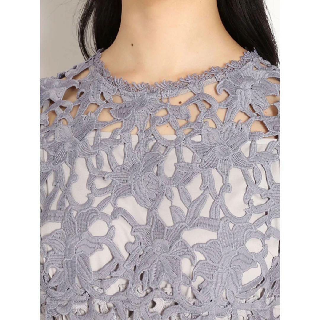 スナイデル SNIDEL カラーブロッキングレースワンピース