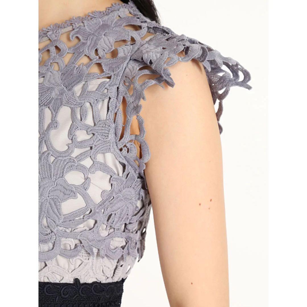 スナイデル SNIDEL カラーブロッキングレースワンピース