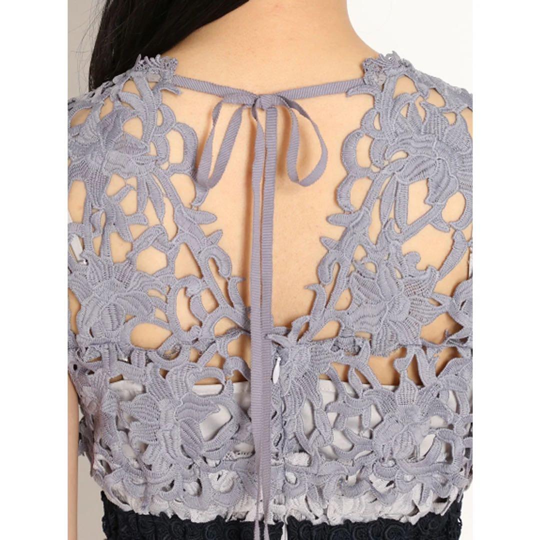 スナイデル SNIDEL カラーブロッキングレースワンピース