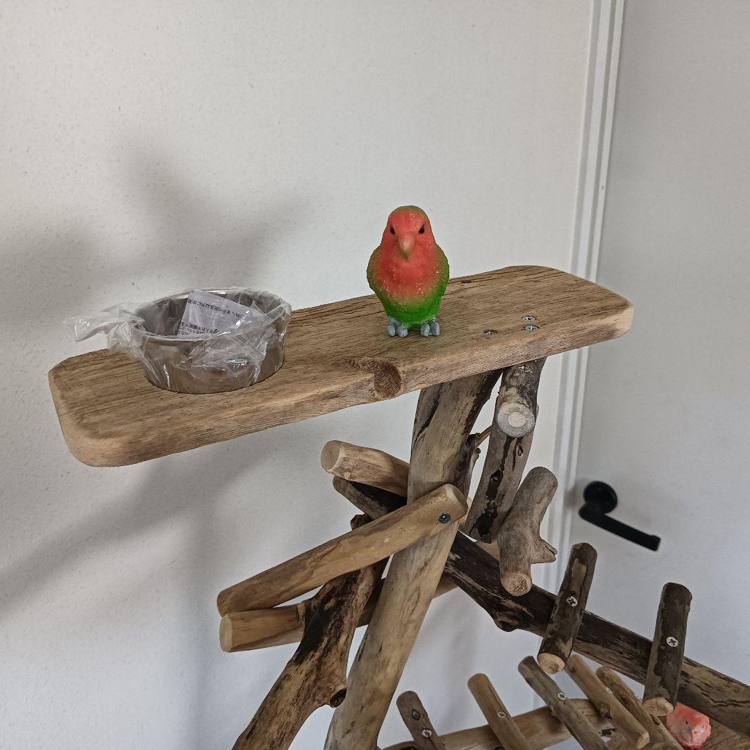 バードアスレチックジム大型 ③ 天然木 自然木 流木 インコ おもちゃ