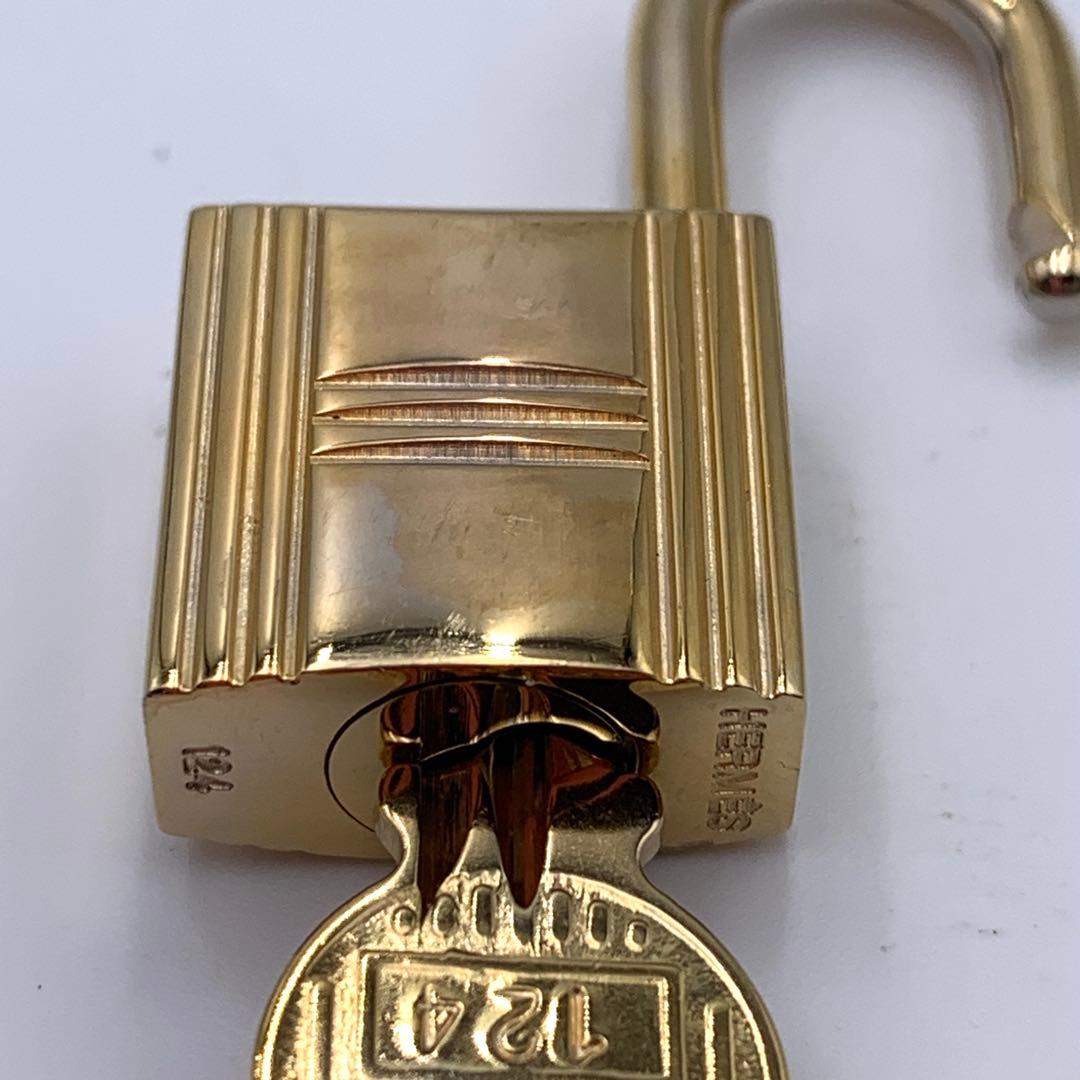 HERMES エルメス カデナ 120番 ゴールド24Kメッキ 鍵付き 南京錠