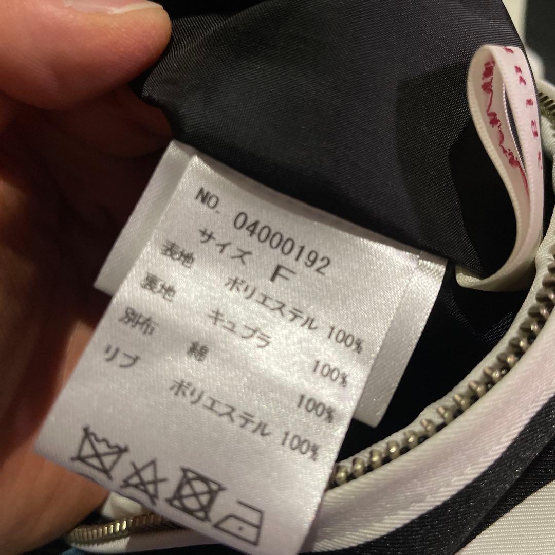 ストライプ柄 花柄刺繍 ボンバージャケット KREVA