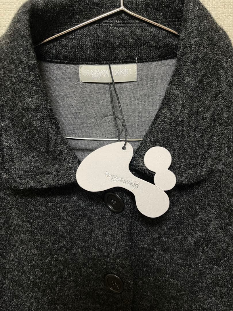 トップス HUG YOUR SKIN Round collar knit jacket