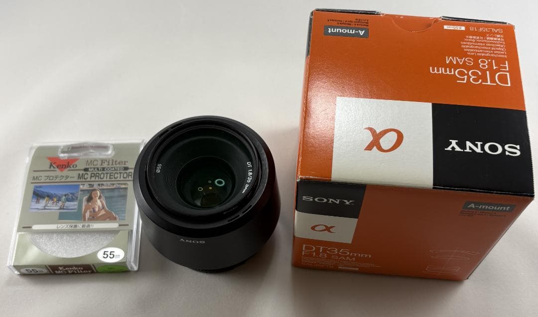 Sony SAL35F18 35mm F1.8 レンズ 保護フィルター付き
