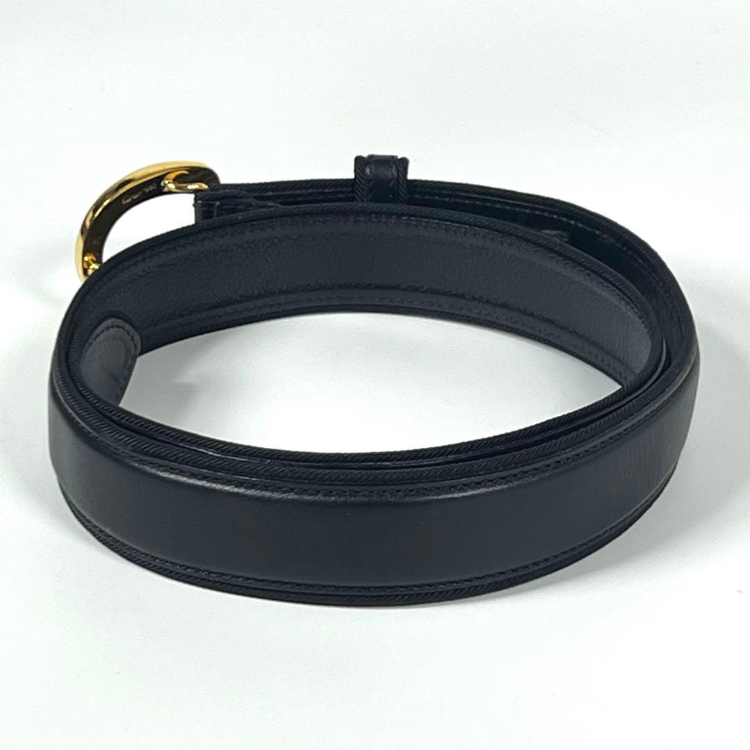 美品 Cartier カルティエ パンテール ベルト ブラック×ゴールド