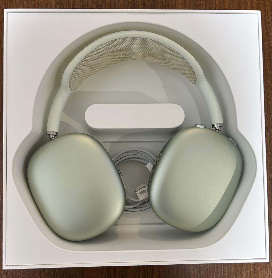 AirPods Max ミントグリーン 緑　黄緑　付属品完備　美品　3か月程使用