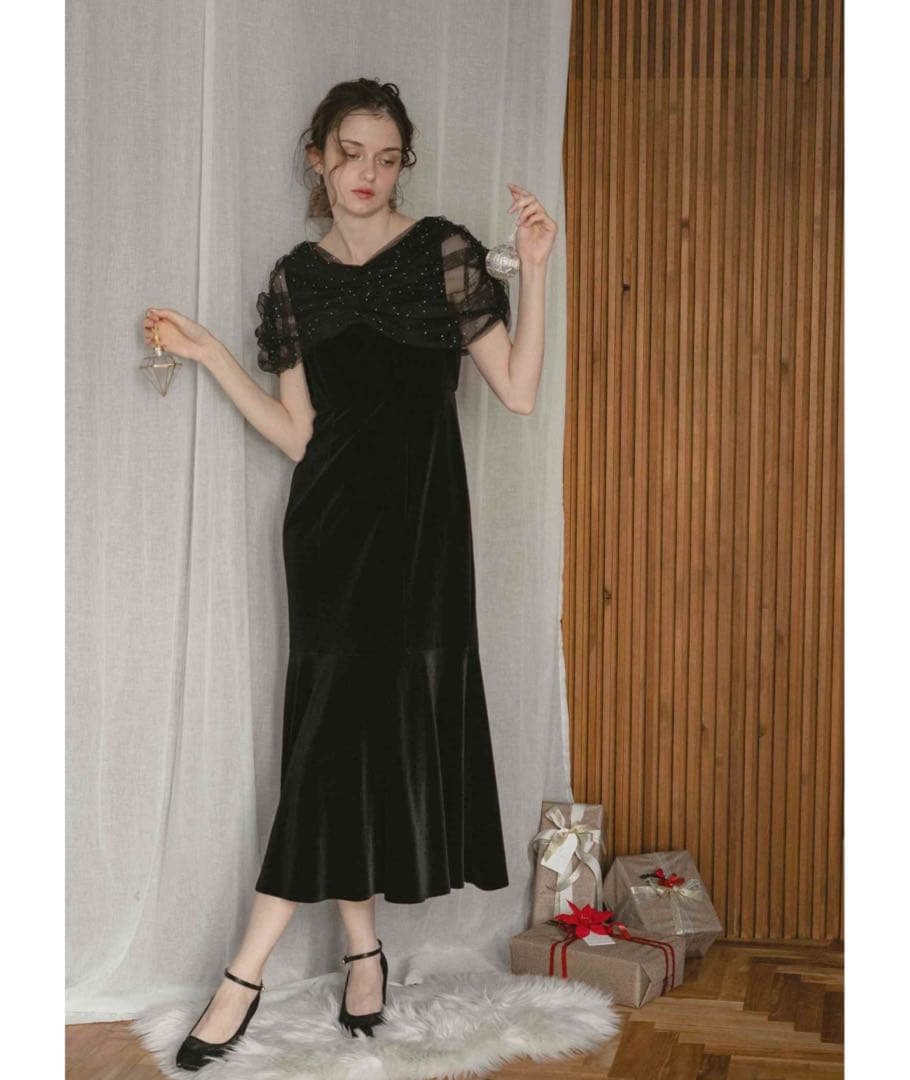 Dorry Doll チュールケープデザインマーメイドドレス