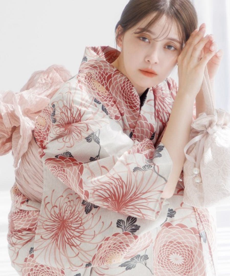 Dita/浴衣3点セット 和歌山染工日本染め（ゆかた・しわへこ帯・下駄)