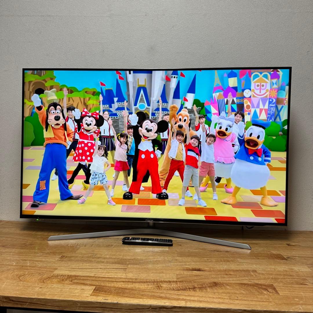 ハイセンス 55V型 4Kチューナー内蔵 液晶テレビ 55U7E 動画アプリ○