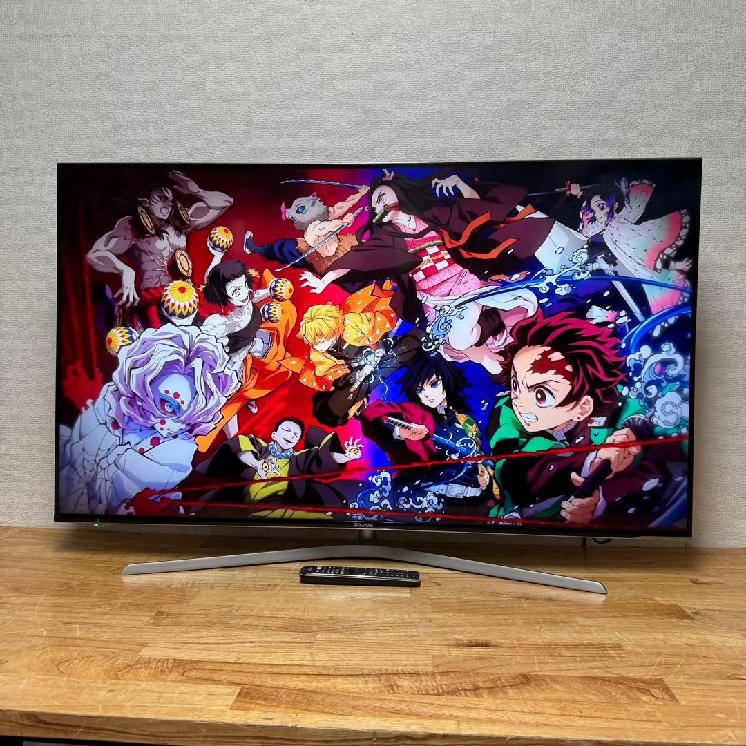 ハイセンス 55V型 4Kチューナー内蔵 液晶テレビ 55U7E 動画アプリ○