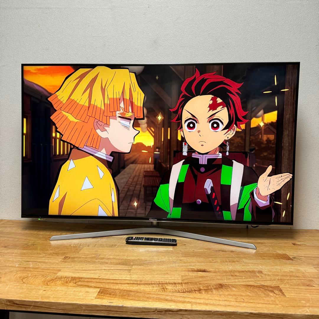 ハイセンス 55V型 4Kチューナー内蔵 液晶テレビ 55U7E 動画アプリ○