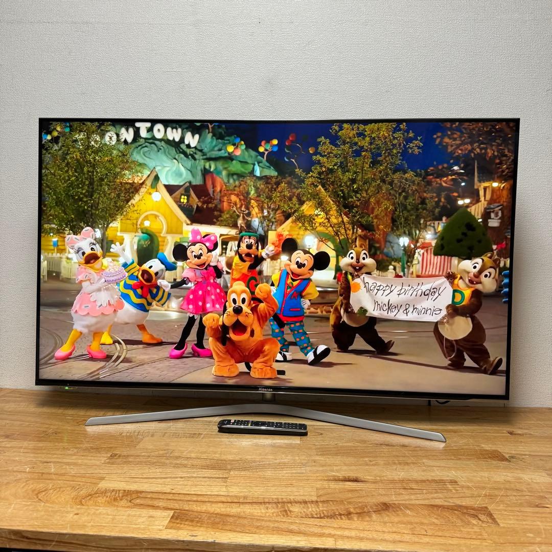 ハイセンス 55V型 4Kチューナー内蔵 液晶テレビ 55U7E 動画アプリ○