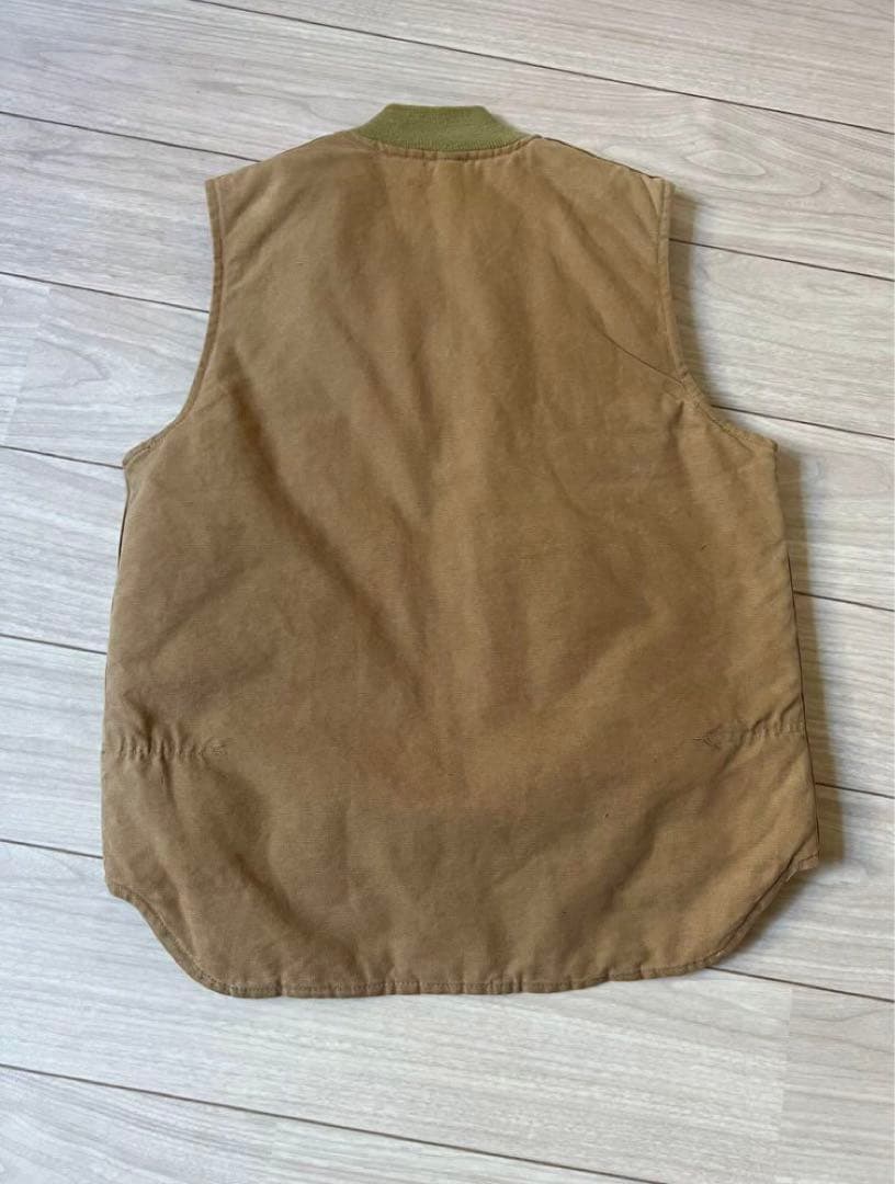 80's USA製Carhartt カーハート ダック ベスト 腰ゴム