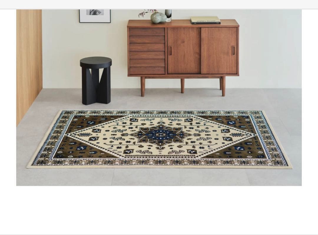 unico KAMIL(カミル)ラグ 100×140cm アイボリー