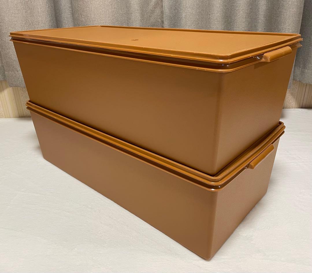 2個セット/タッパーウェア/ディープ/ロング/スーパーケース/セピア/#16