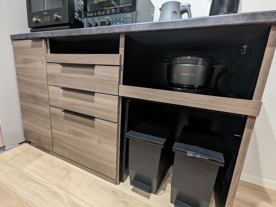 【7月迄】Pamouna キッチンキャビネット キッチンボードレンジボード食器棚